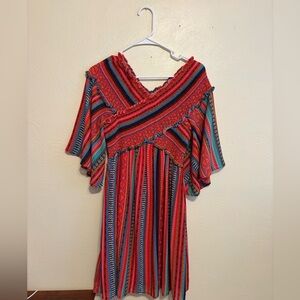 Flying Tomato Multicolor Striped Long Sleeve Dress